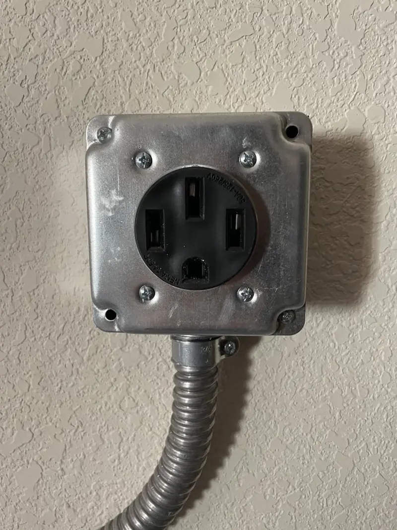 NEMA 14-50 outlet installed for Electrical Panel Upgrade in Pitman